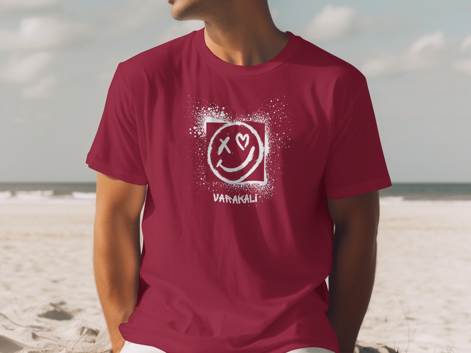 Varakali Smiling Face Design Graphic T-shirt