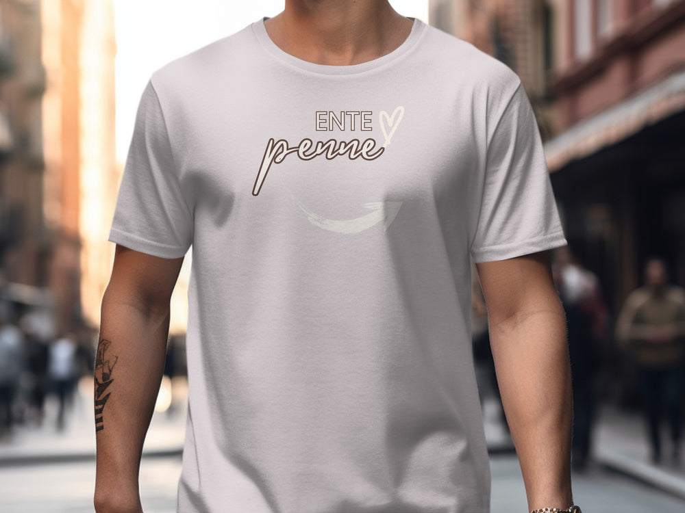 ENTE PENNE Heart Graphic Short Sleeve T-Shirt