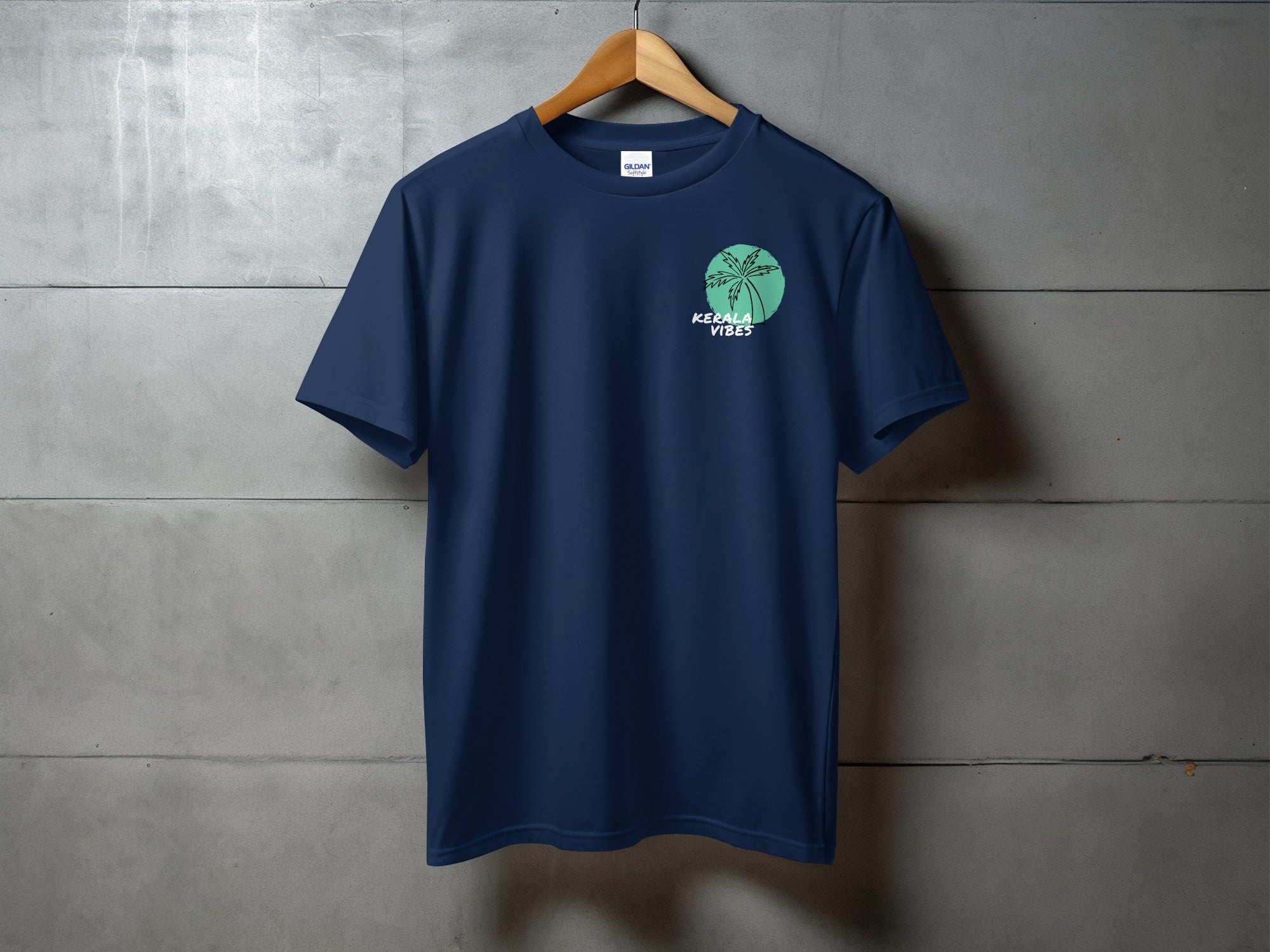 Navy Blue Tropical Tree Keyal Vibes T-shirt Product