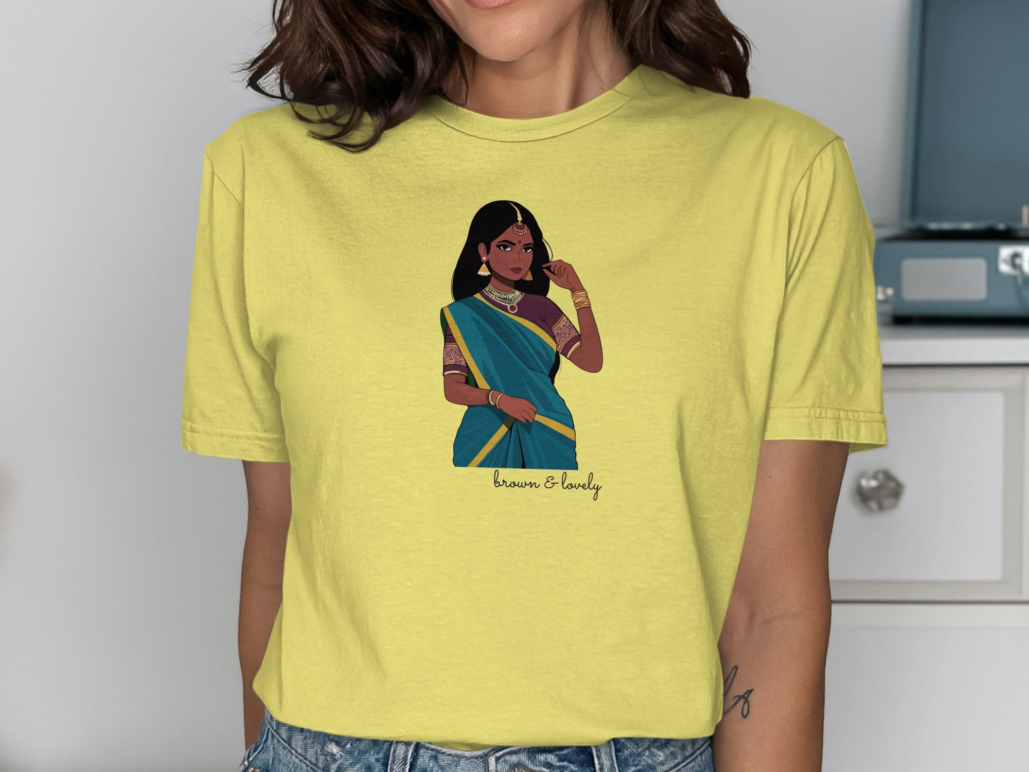 Indian Woman Illustration Graphic Tee