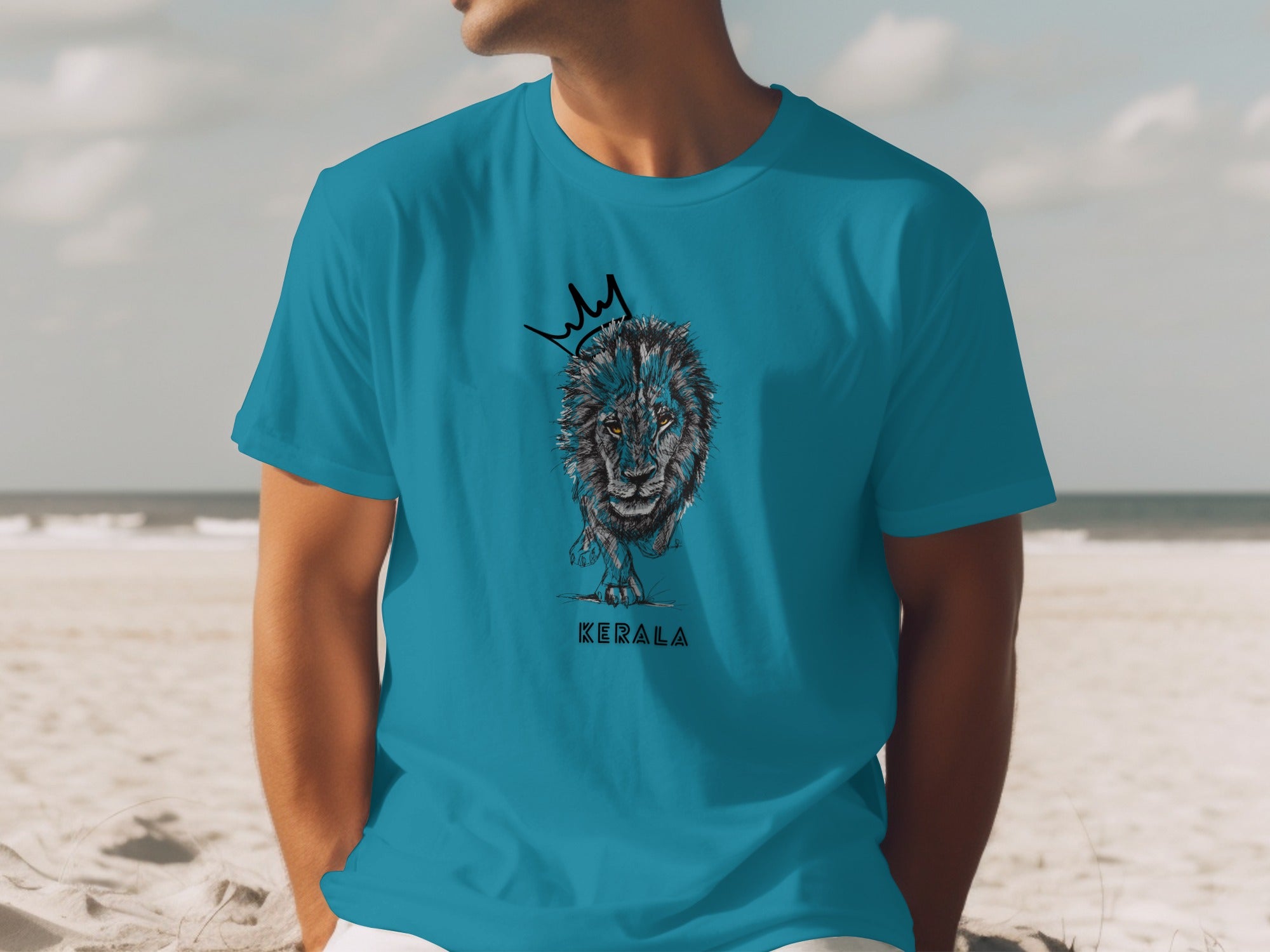 Bold Lion King Kerala Graphic Print T-shirt