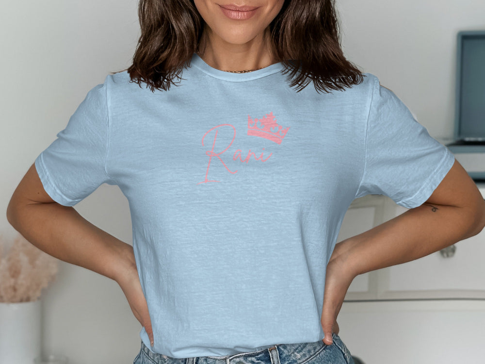 Rare Crown Graphic Light Blue T-Shirt