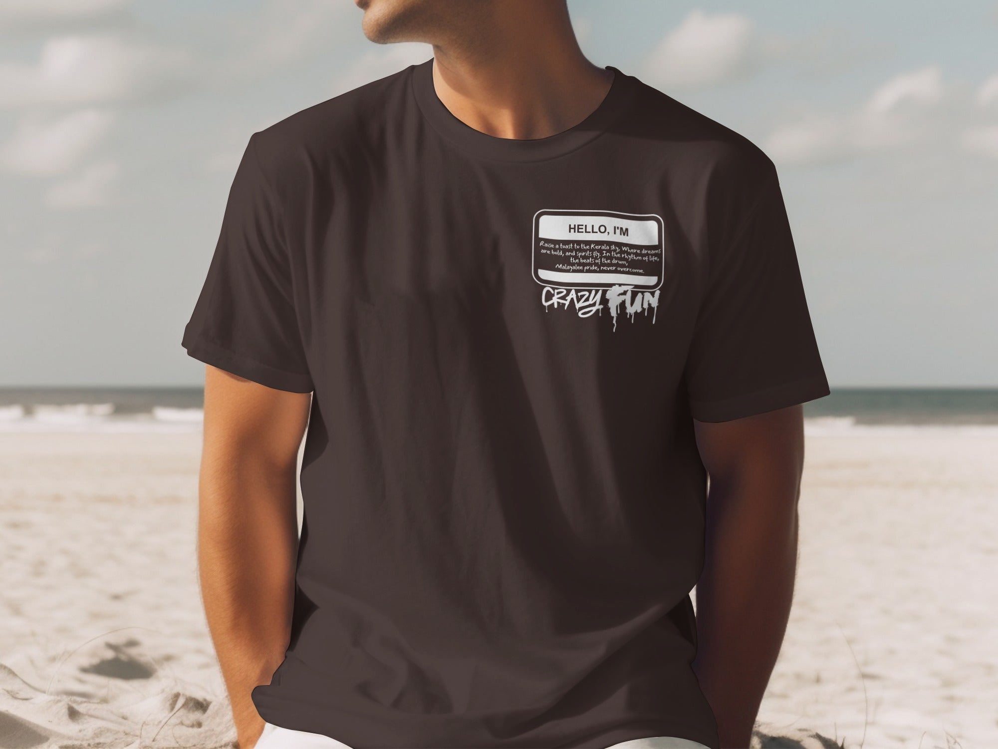 Hello I'm Crazy Fun Graphic Tee Product