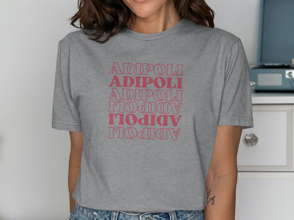 Adipoli Printed Graphic Tee in Relaxed Fit Shirt