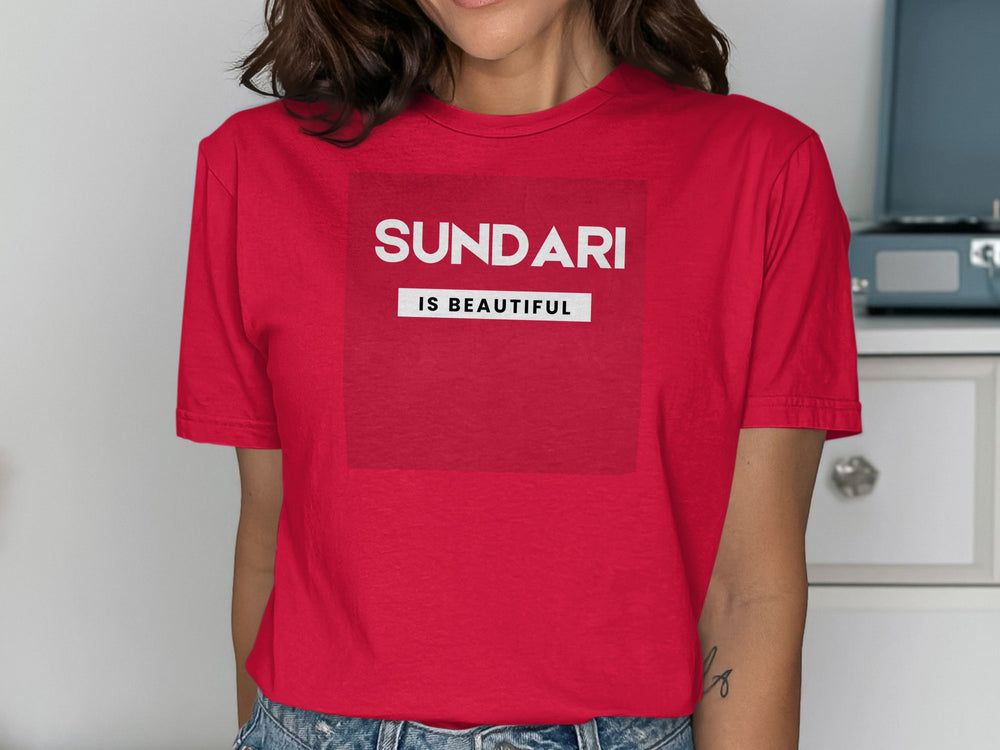 SUNDARI IS BEAUTIFUL red T-shirt product