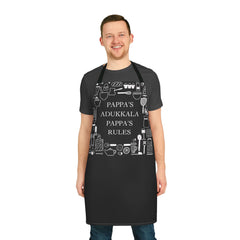 Apron — "Pappa's Adukkala, Pappa's Rules" Funny Kitchen Dad Apron