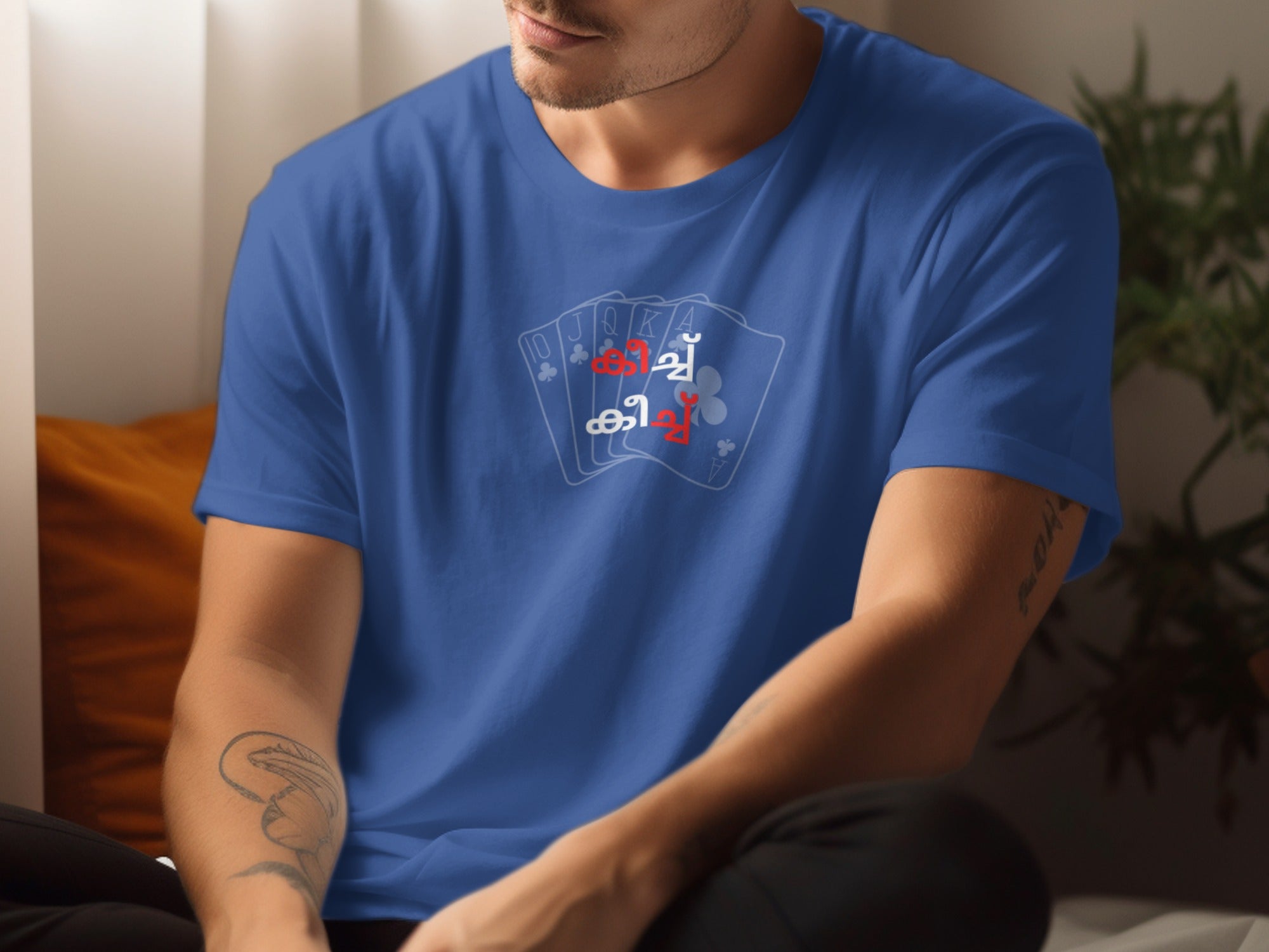 Stylish Playing Cards Printed Graphic T-shirt