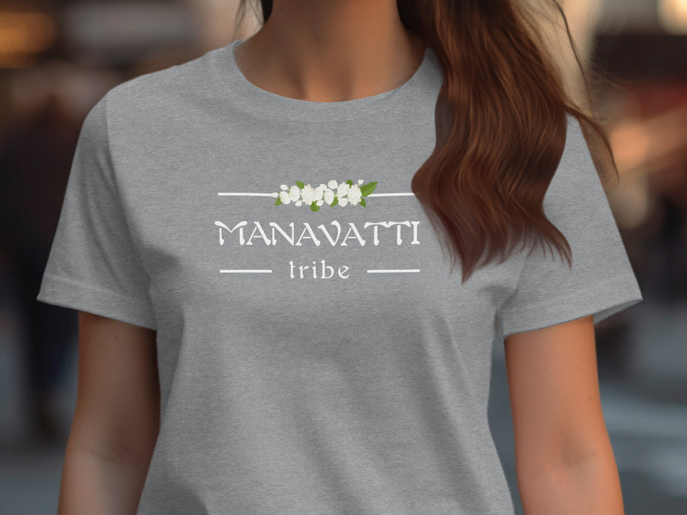 Manavatti Tribe Graphic Print Casual Grey T-Shirt