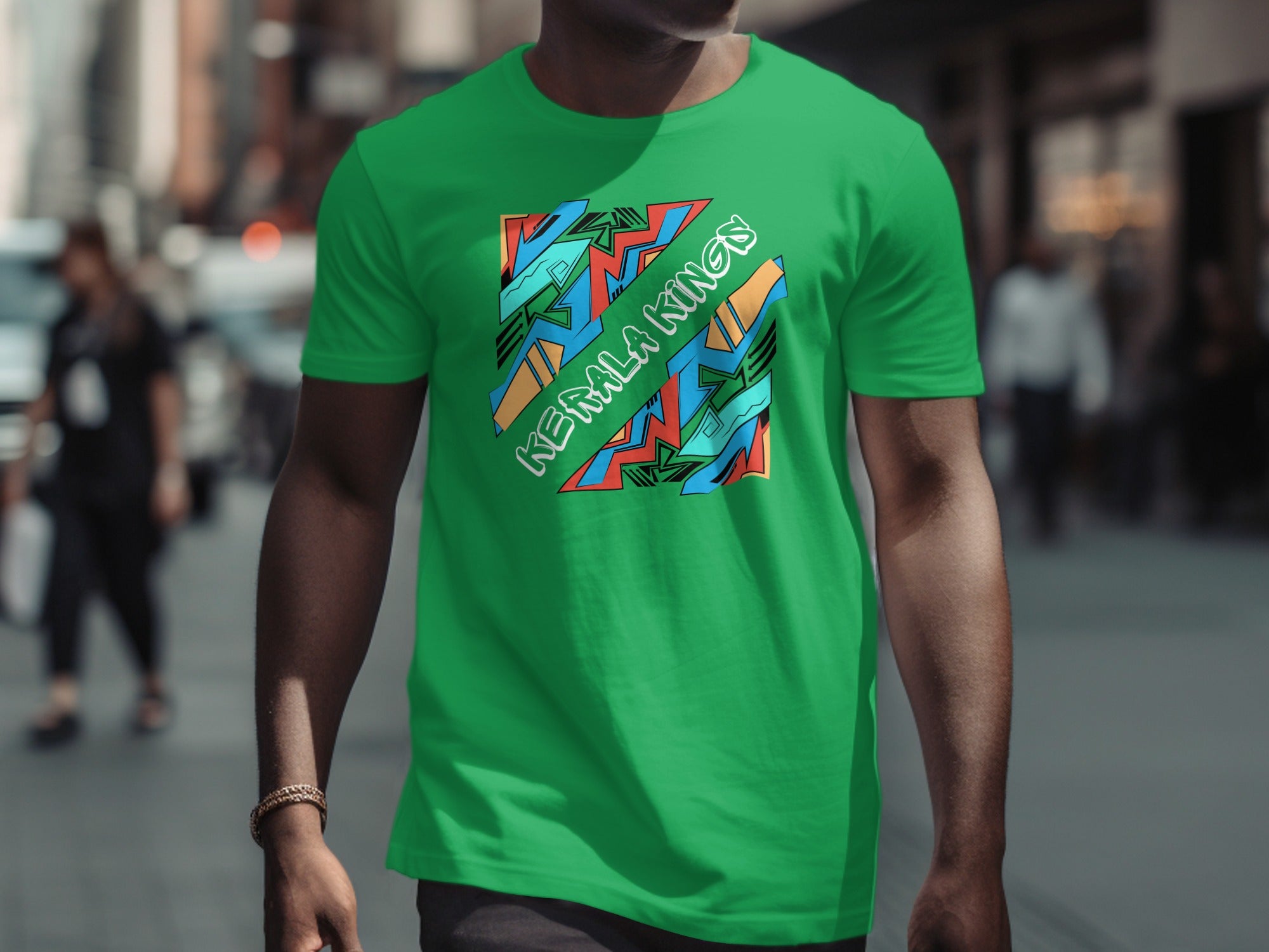 Kewala Kings Stylish Graphic Green T-shirt