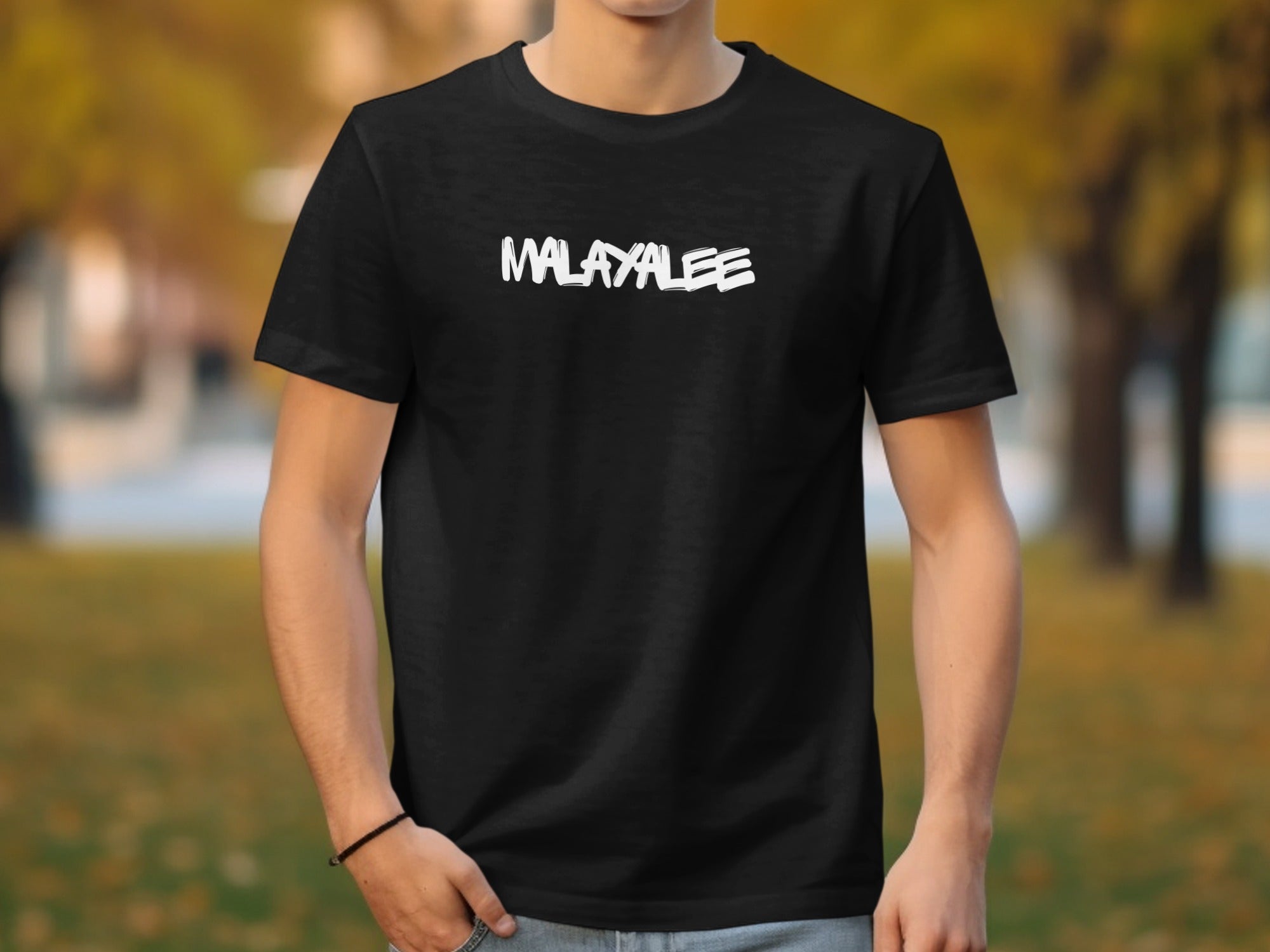 Malayalee Graphic Tee with Bold Text Design