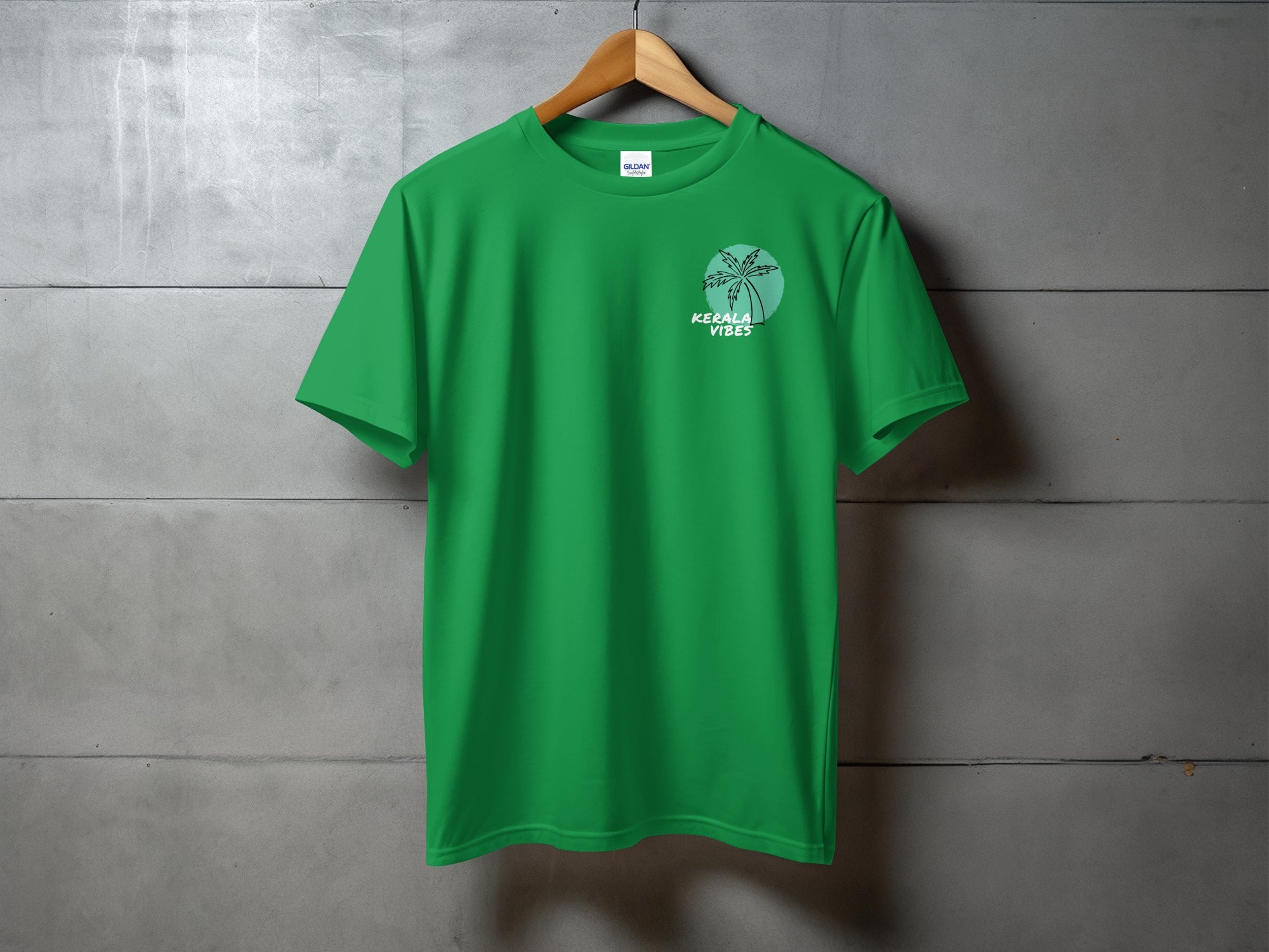 Kekaha Vibes Green T-shirt with Palm Tree Design