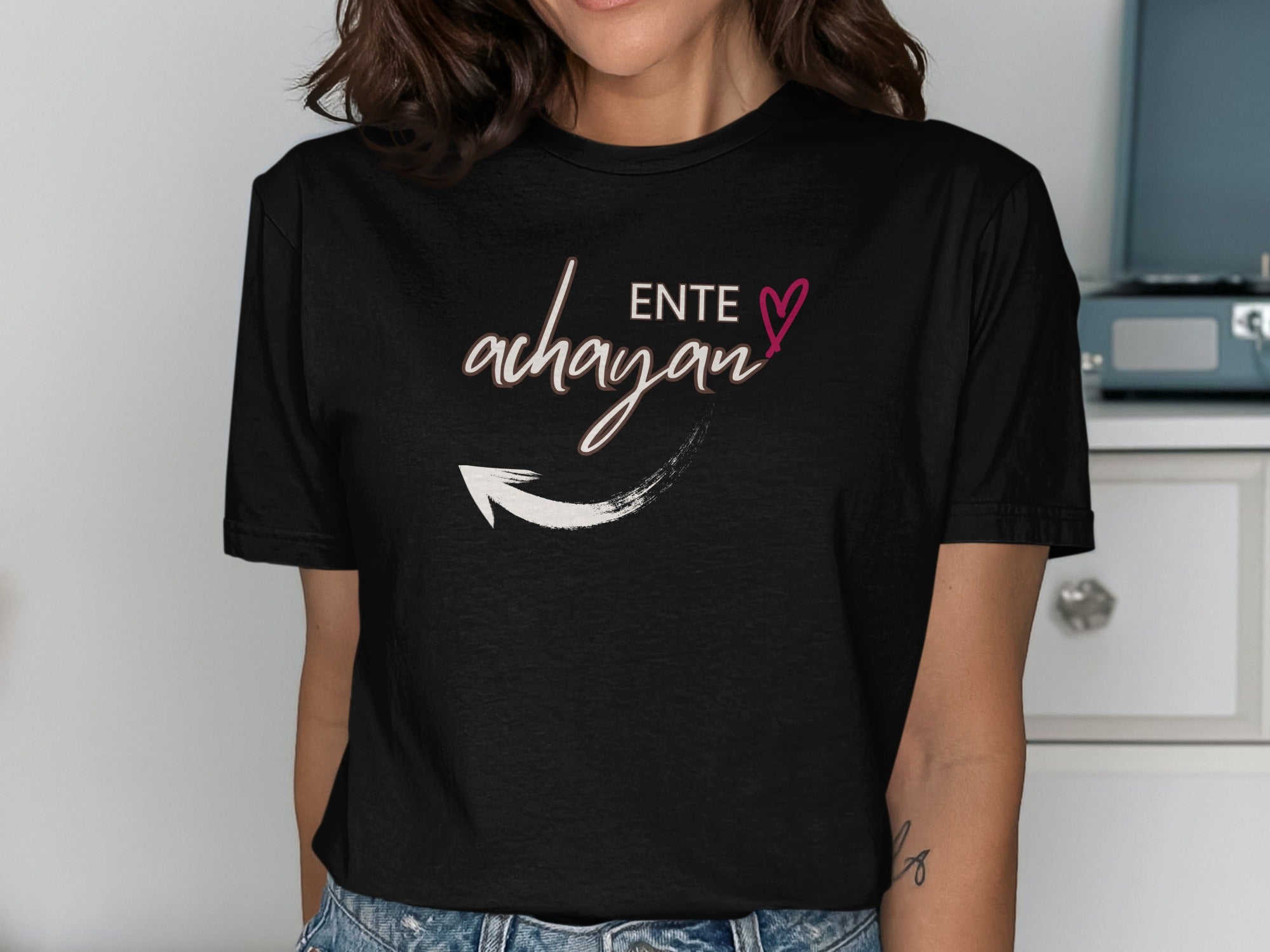 Ente Achayan Graphic Print Tee with Arrow Design