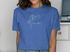 Shanti Dandelion Design Casual Chic Graphic Top