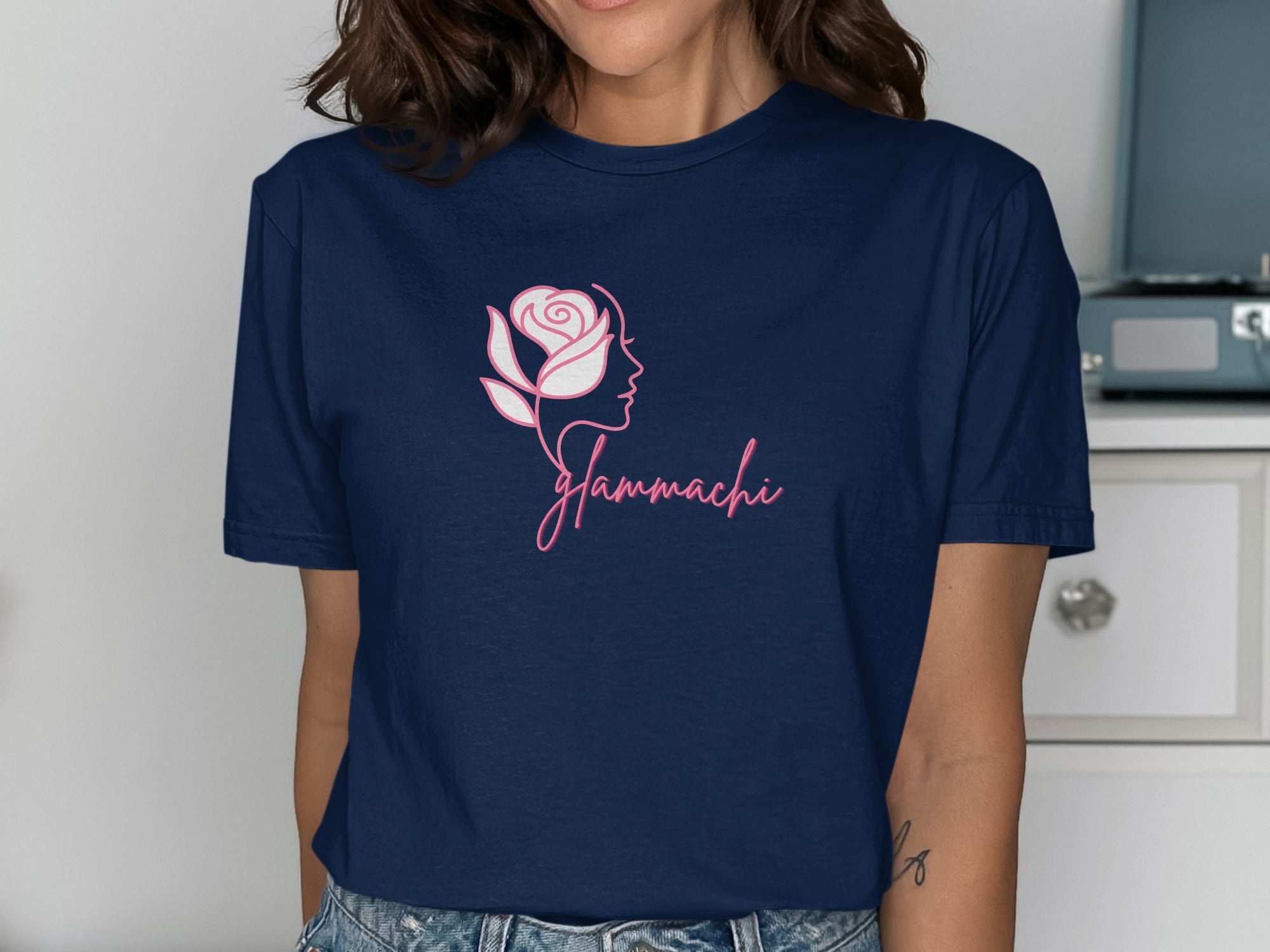 Glamachi Rose Graphic Tee Casual Shirt