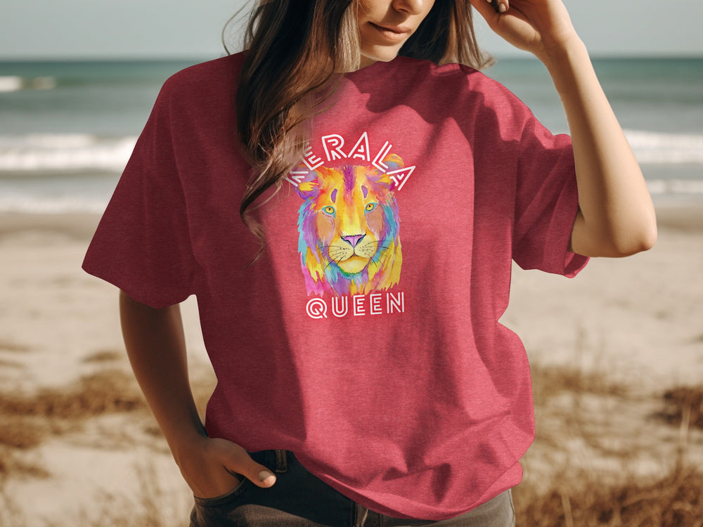 Kerala Queen Lion Graphic T-Shirt for Beach Days