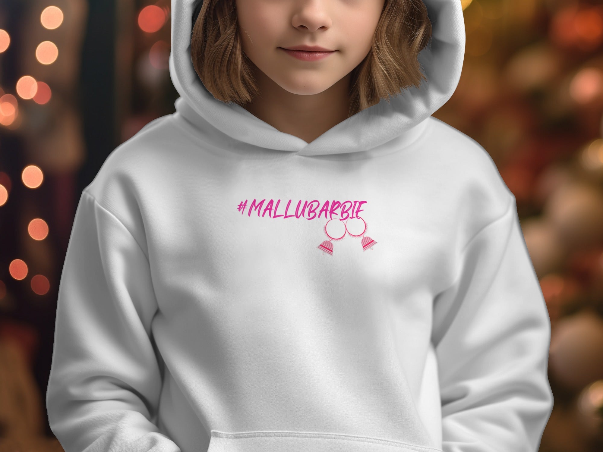 Fun Graphic Hoodie with Mallu Barbie Design
