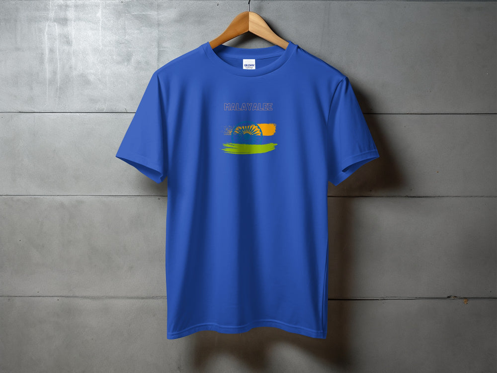 Colorful Graphic Print Blue T-Shirt Fashion Apparel