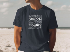 Adipoli Reflective Print Beach Casual T-shirt