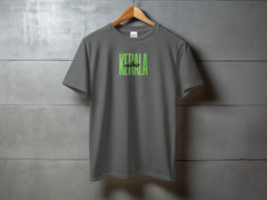 Stylish Grey 'KERALA Vibes' Graphic T-Shirt