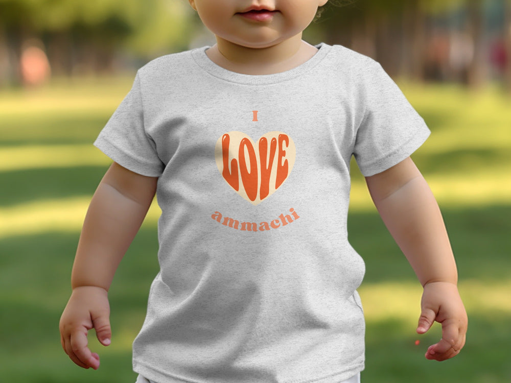 I LOVE Ammachi Heart Design Toddler T-Shirt
