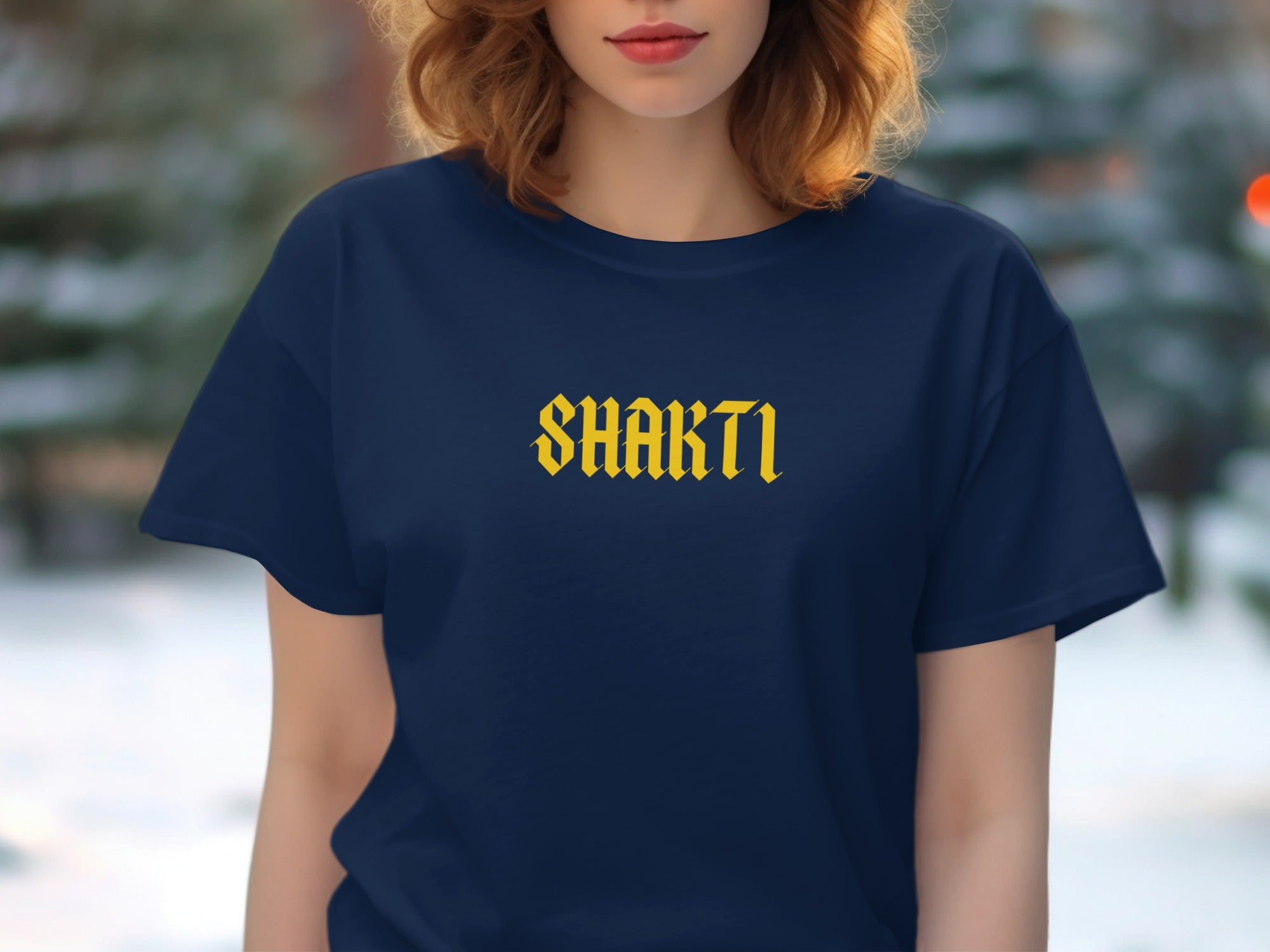 Shakti Graphic Tee with Unique Printed Design