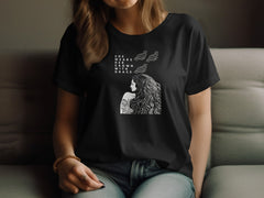 Black T-shirt with She Wears Her Own Crown with Grace