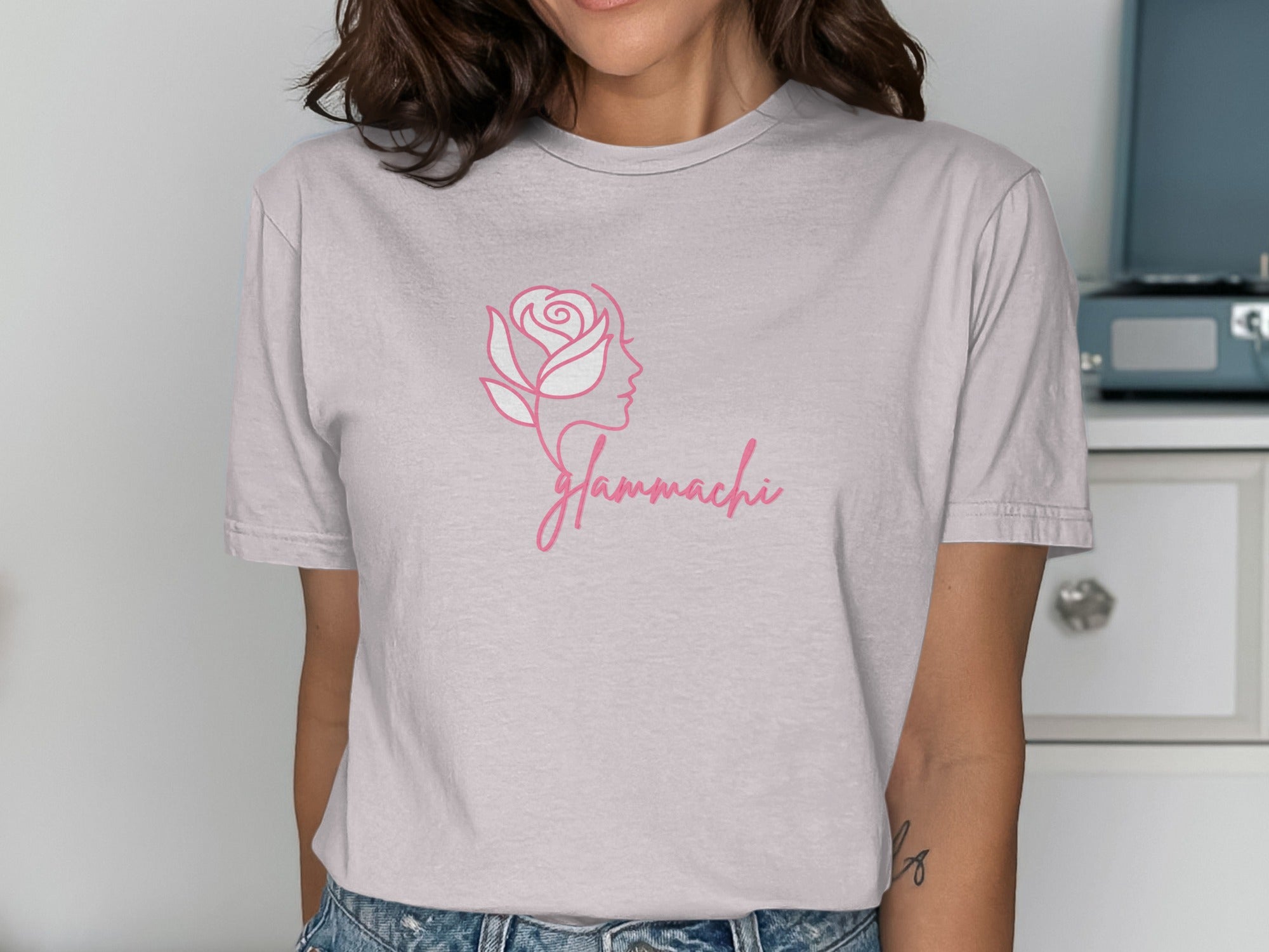 Glamachi Rose Illustration T-Shirt Design