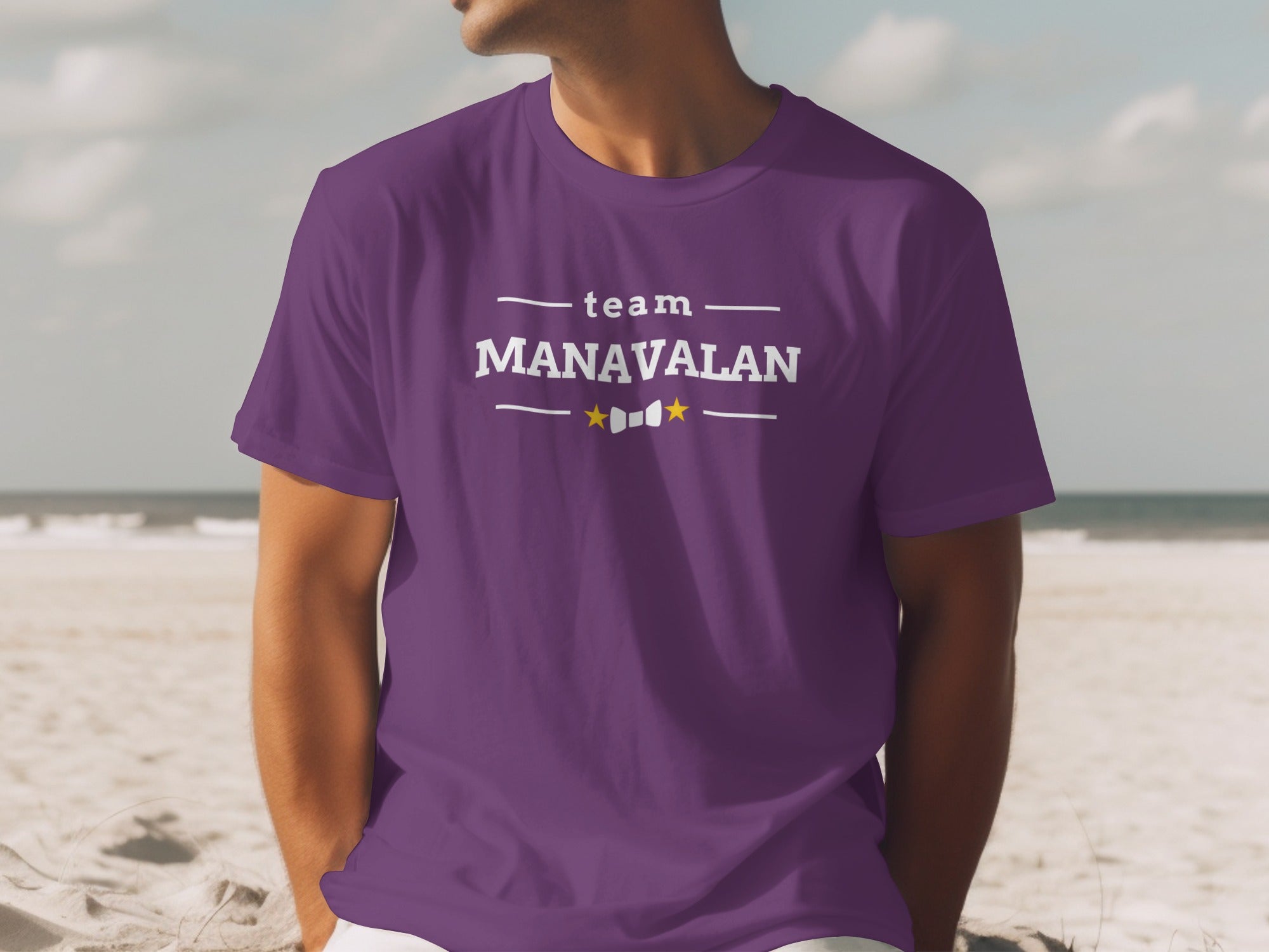 Team Manavalan Graphic T-Shirt for Casual Beachwear