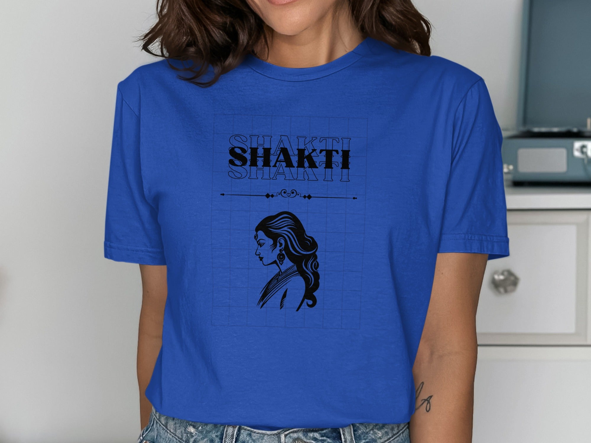 Shakti Inspiring Graphic Tee Blue Shirt