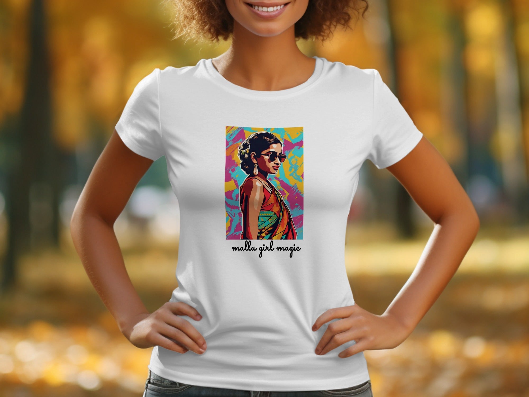 Melanin Glam Pop Art Style Illustration T-shirt