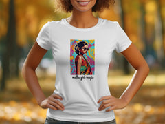 Melanin Glam Pop Art Style Illustration T-shirt