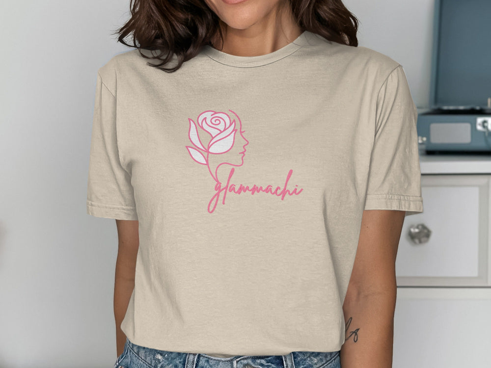 Elegant Pink Rose Floral Design Women's T-Shirt