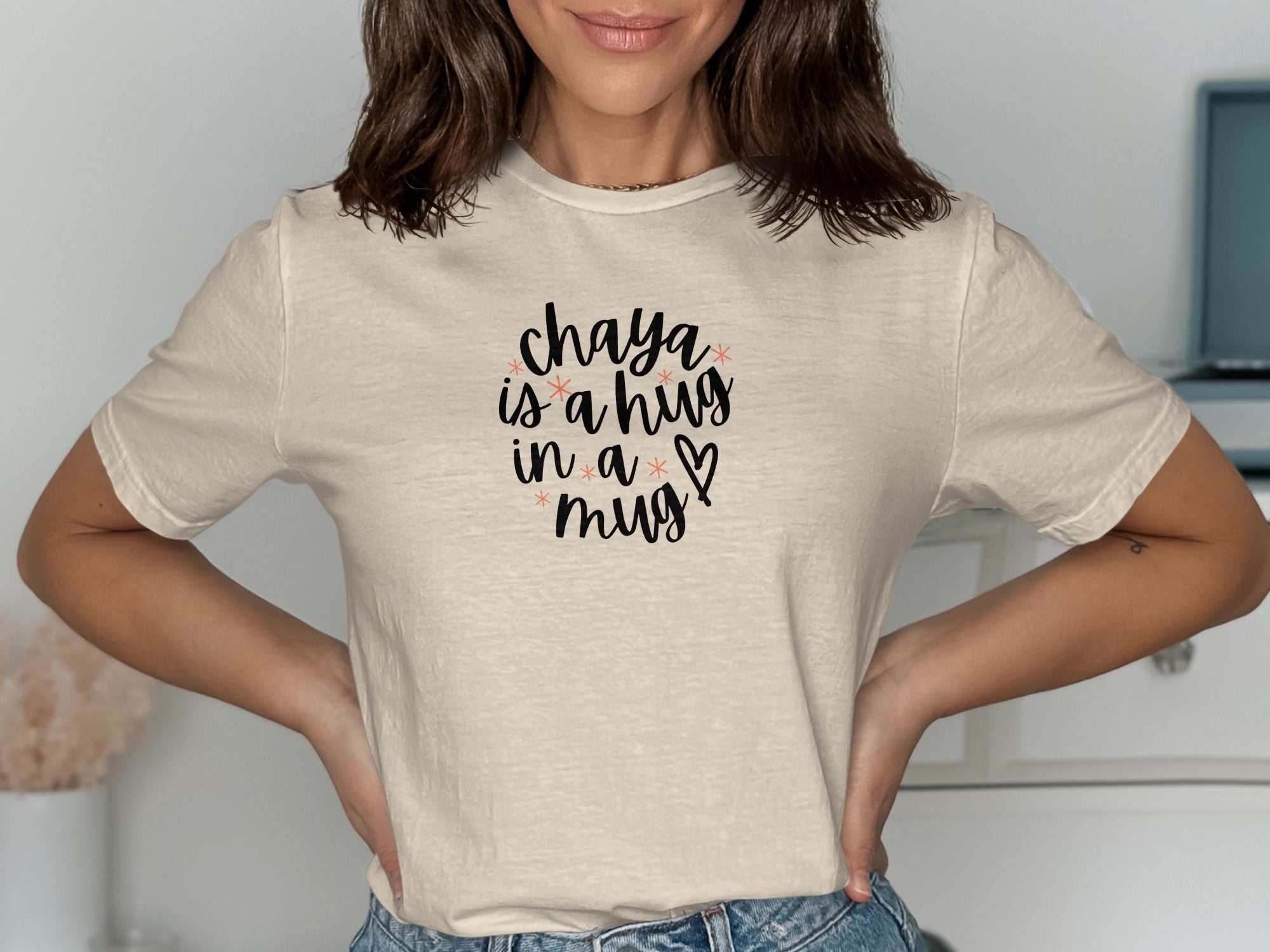 Chaya is a Hug in a Mug Graphic Shirt for Tea Lovers