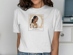 Beautiful Sundari Design White T-shirt Fashion Tee