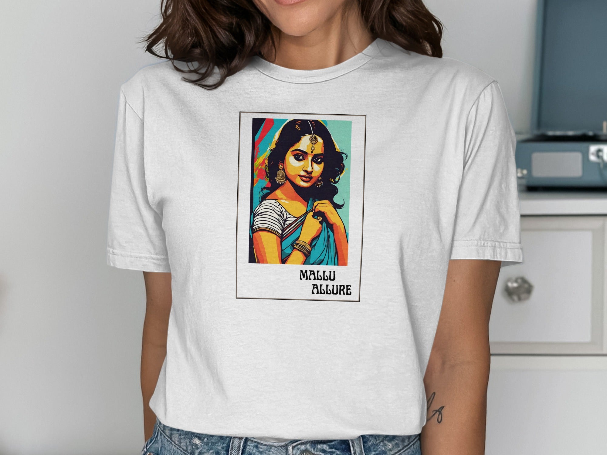 Vintage Retro Bollywood Art T-Shirt Fashion Tee