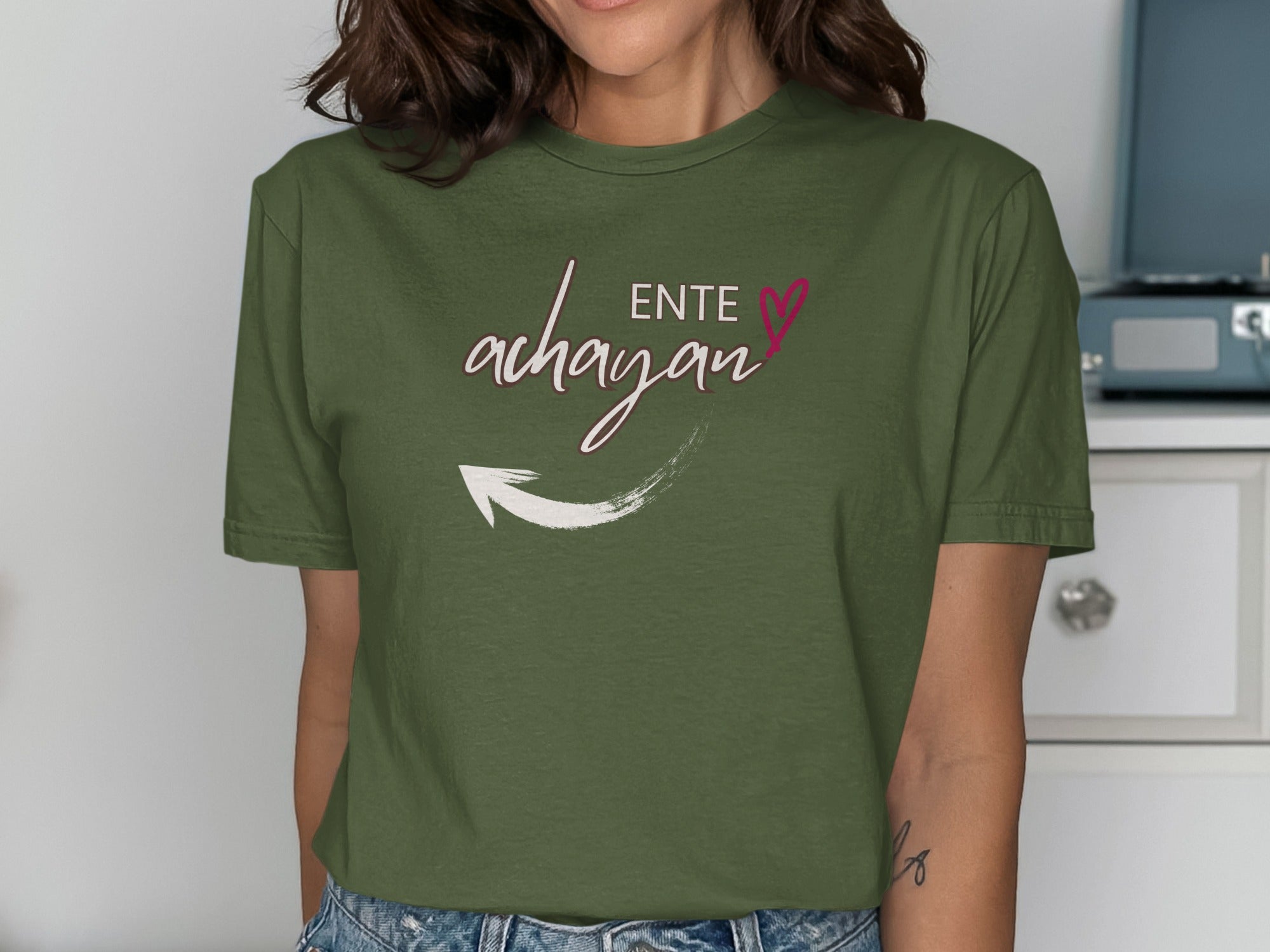 Ente Achayan Graphic T-Shirt with Heart Design