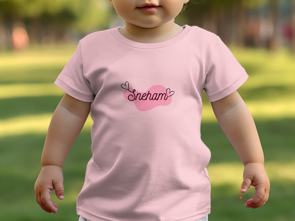 Snehah Cute Design Pink Toddler Shirt