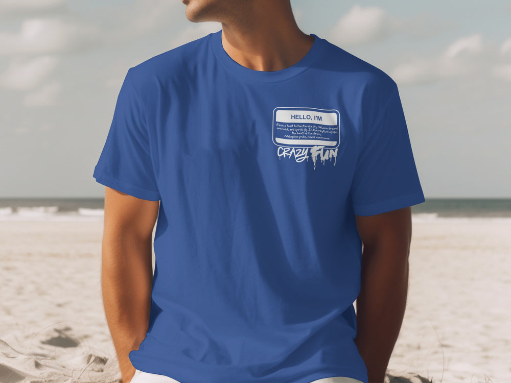 Hello I'm Crazy Fun Graphic Tee Product
