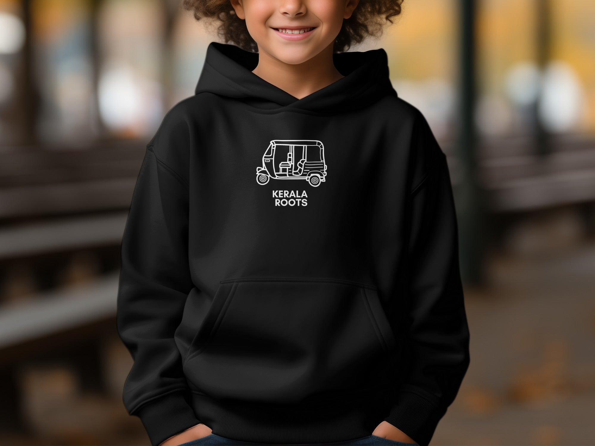 Kerala Roots Black Hoodie Ideal for Kids