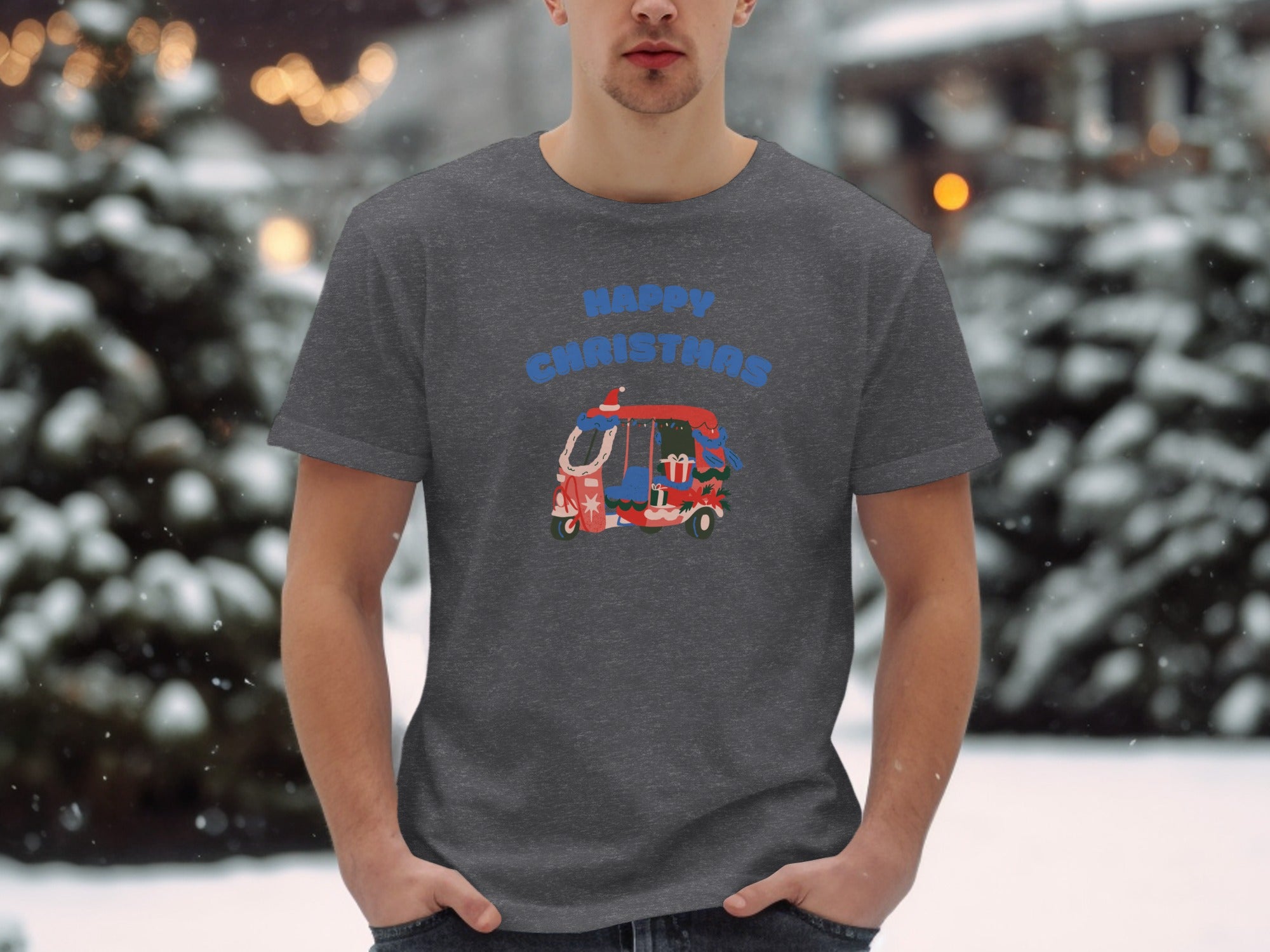 Happy Christmas Festive Van Graphic T-Shirt Product