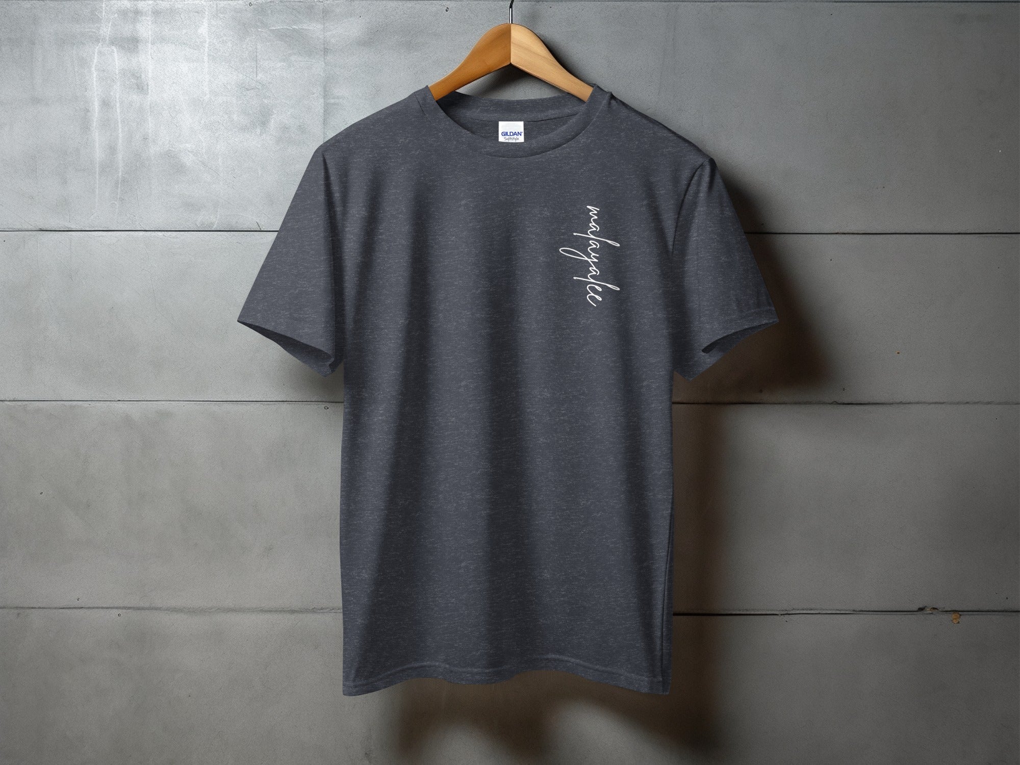 Stylish Dark Grey Tee With Script Design t-shirt