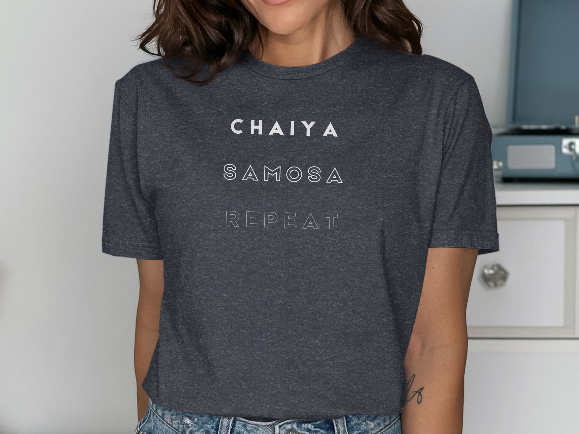 Chaiya Samosa Repeat Graphic Tee for Everyday Wear