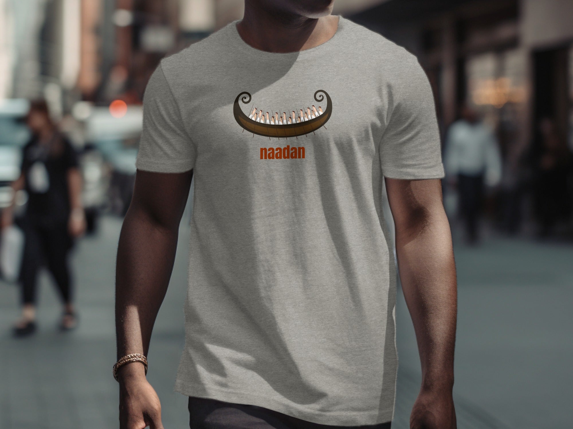 Stylish Viking Ship Graphic T-Shirt Naadan