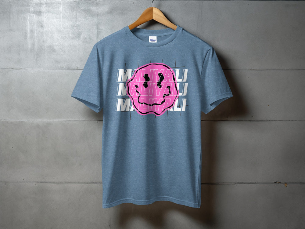 Trendy Graphic Tee Featuring Unique Pink Design