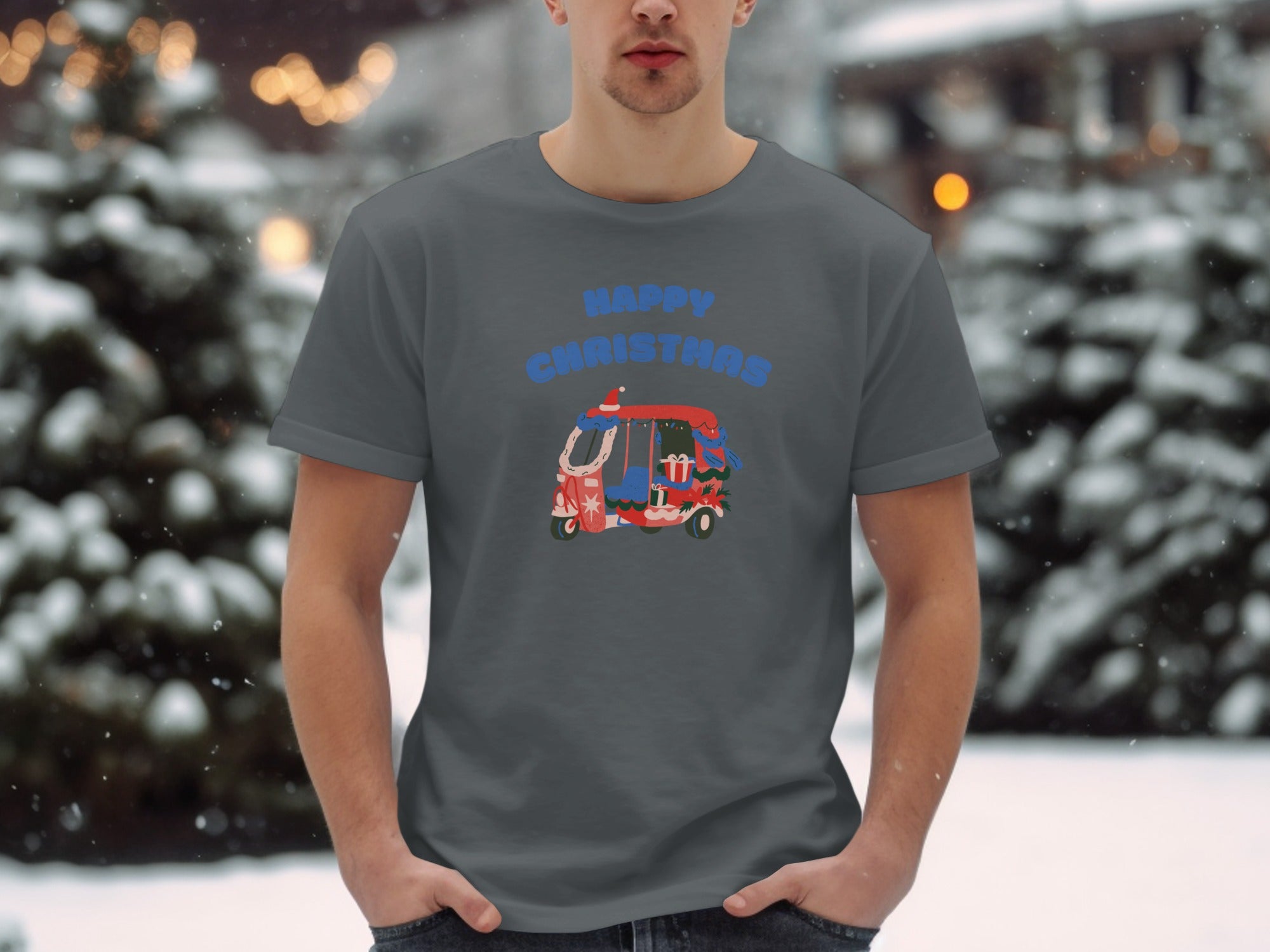 Happy Christmas Festive Van Design Shirt