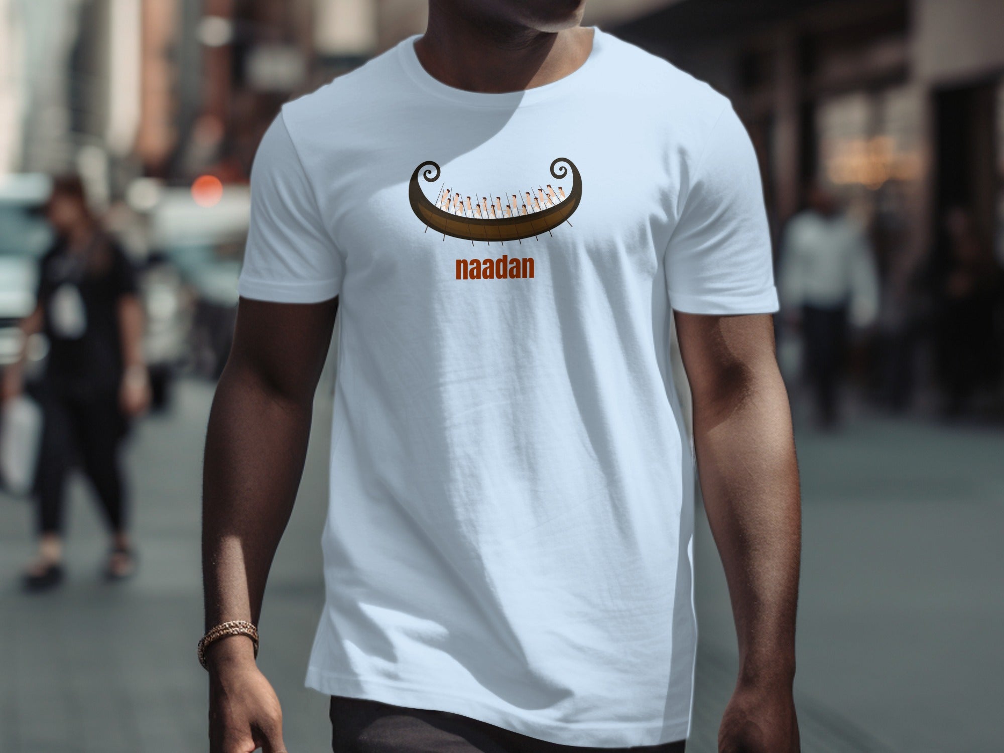 Naadan Viking Ship Graphic Crew Neck Tee