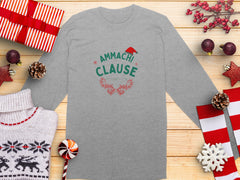 Ammachi Clause Long Sleeve Holiday Gift Top