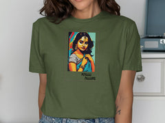 Vintage Bollywood Graphic Tee with Retro Movie Print