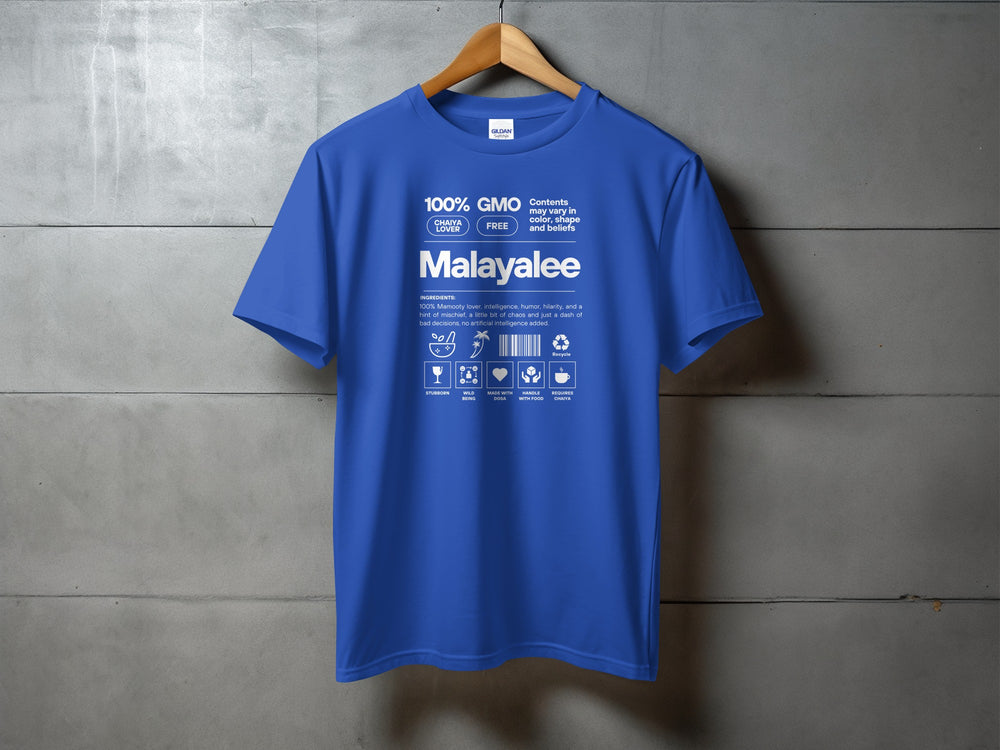 100 Percent GMO Free Malayalee Humorous T-Shirt