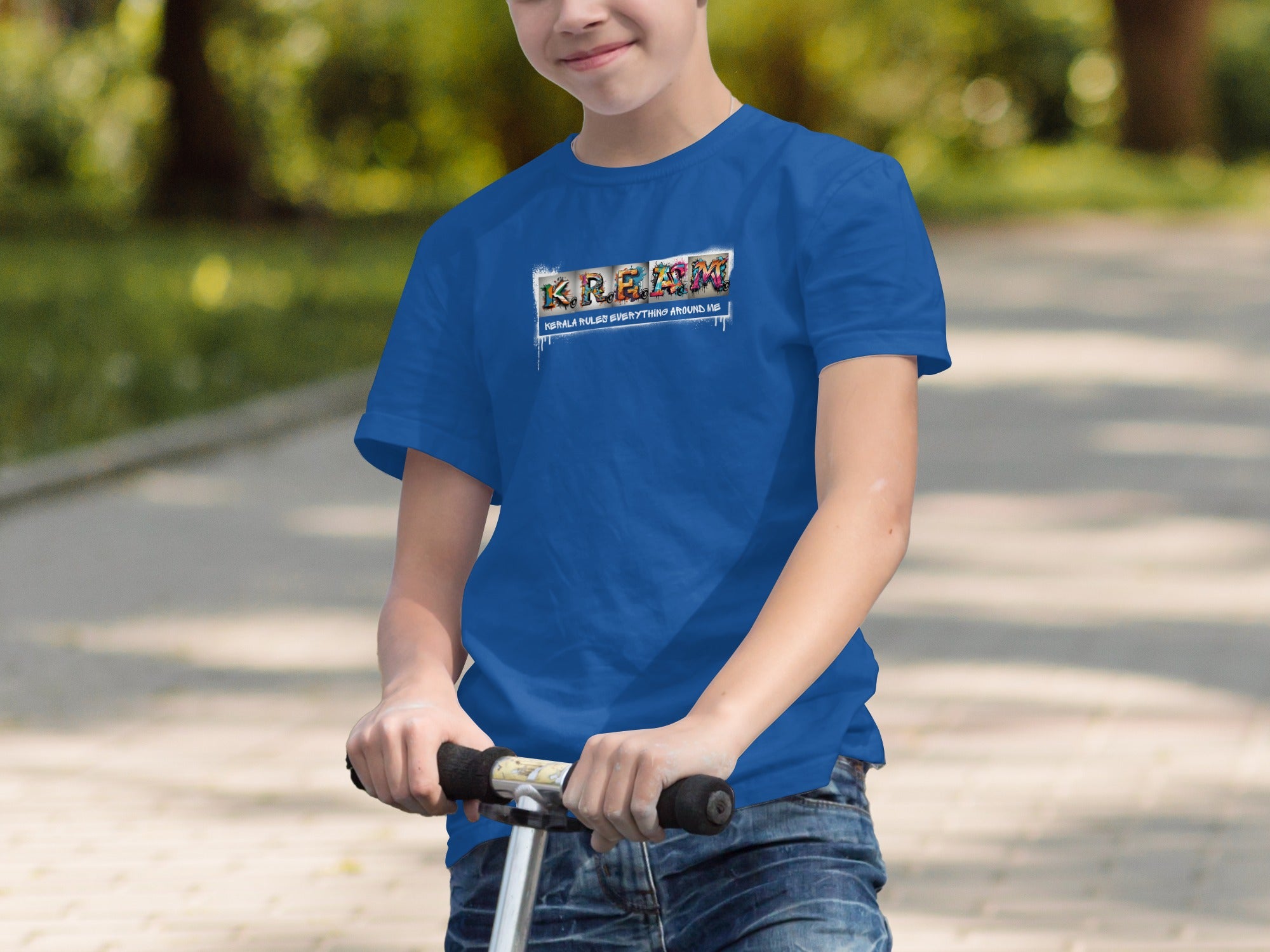 Kream Brand T-Shirt with Skateboard Graphic Design
